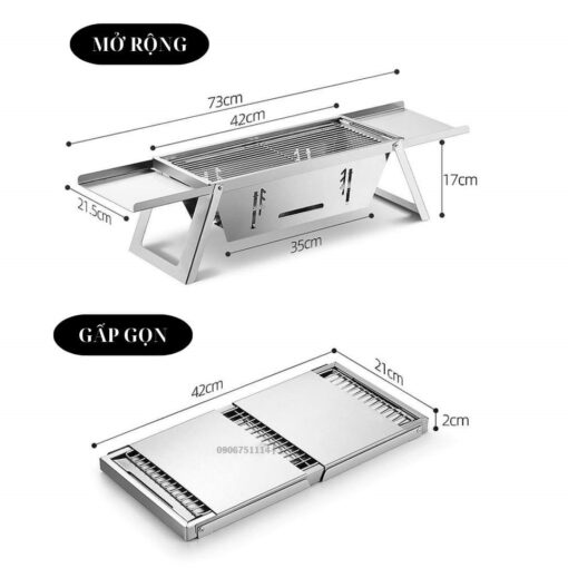 bếp nướng than hoa inox